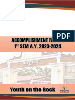 Accomplishment Report Youth On The Rock A.Y. 2023 - 2024