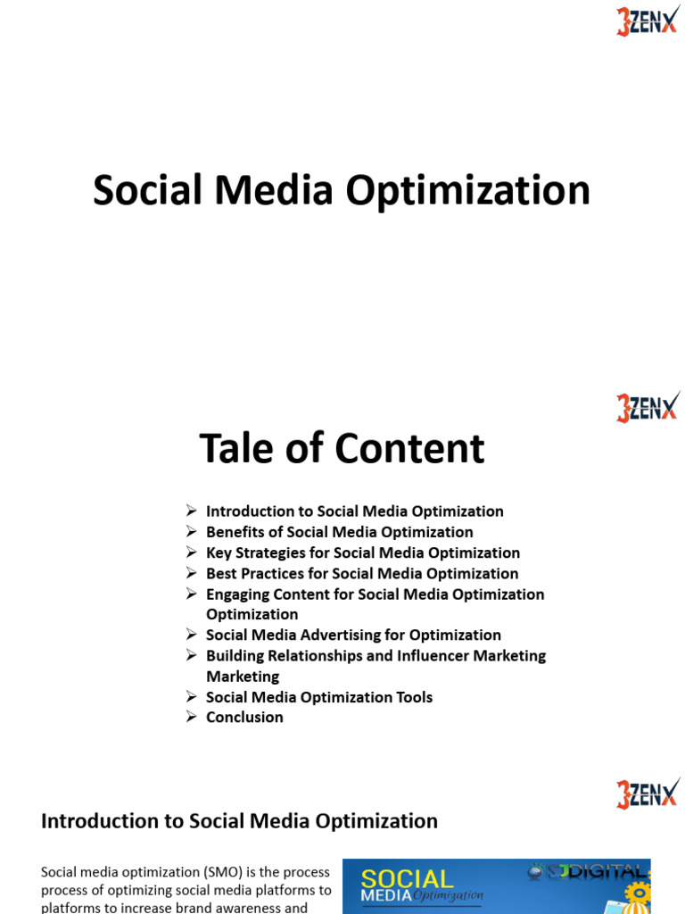Social Media Optimization Strategies | PDF | Popular Culture & Media ...
