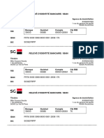 Relevé D'Identité Bancaire / Iban: 30003 00880 00050129361 76 FR76 3000 3008 8000 0501 2936 176 Sogefrpp