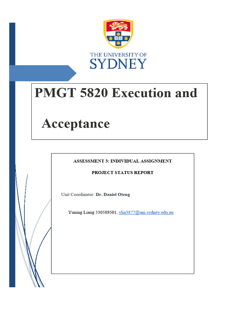 Project Status Report Edited PDF