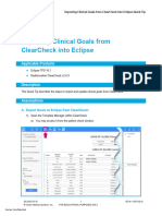 Importing Clinical Goals From ClearCheck Into Eclipse