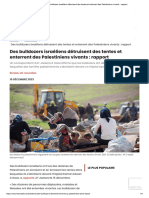 Des Bulldozers Israéliens Détruisent Des Tentes Et Enterrent Des Palestiniens Vivants - Rapport