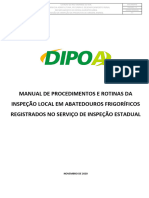 Manual de Proedimentos e Rotinas de Inspecao Frigorificos