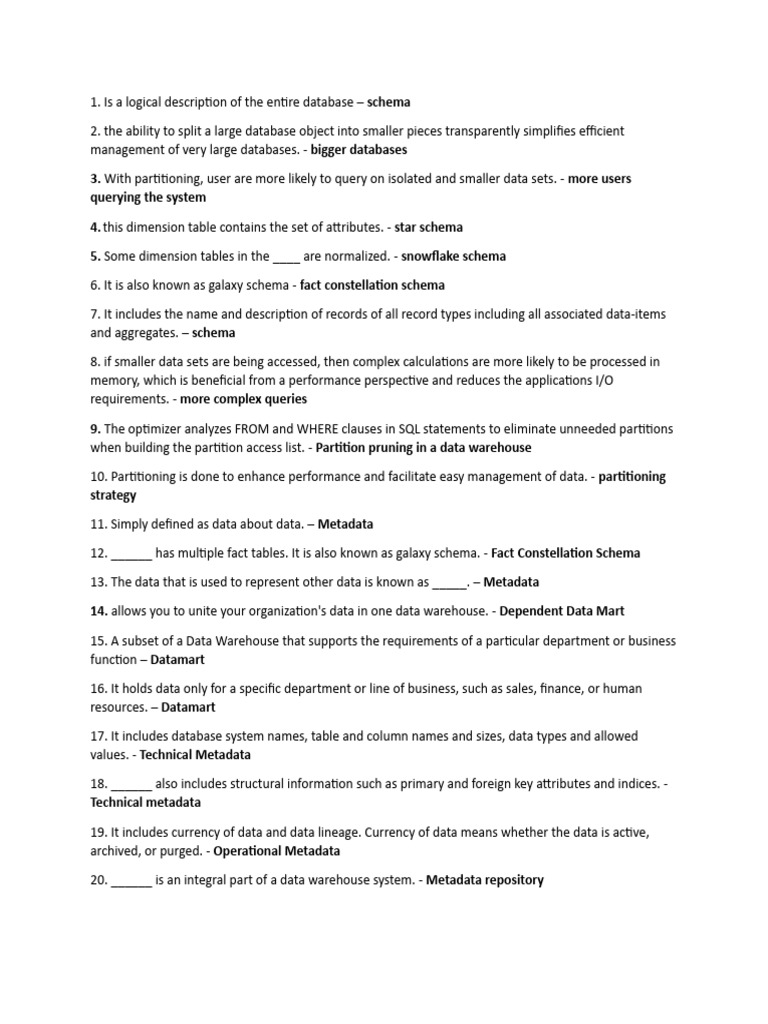 DW Reviewer Mid | PDF | Data Warehouse | Metadata