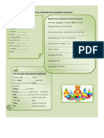 p. pronouns and pos. adjectives