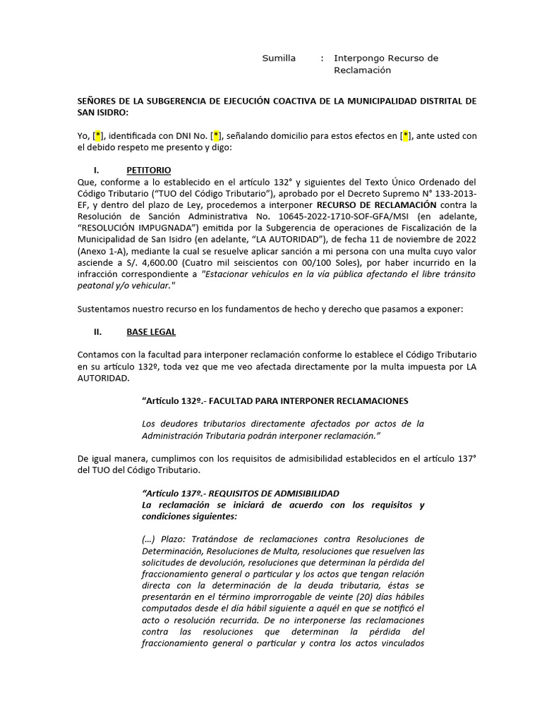 Sumilla | PDF | Debido al proceso | Ciencias Políticas
