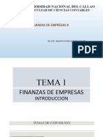 Tema 1 - Finanzas de Empresas - Introduccion