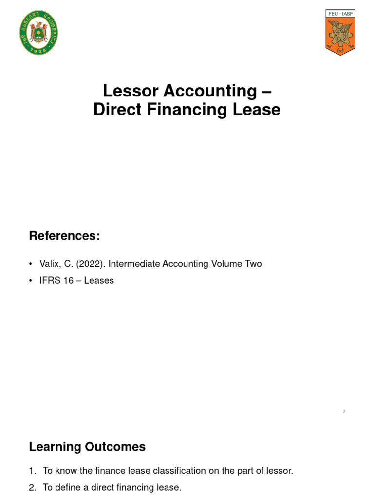3 3+Lessor+Accounting+-+Direct+Financing | PDF | Finance & Money Management