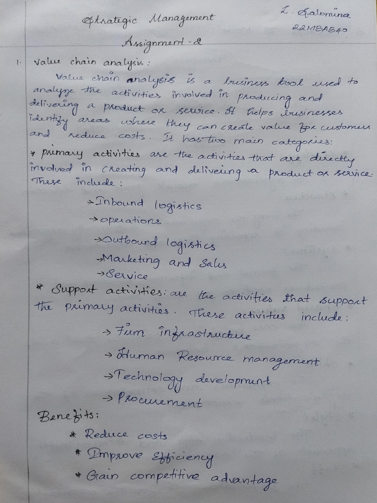 Strategic Management (Assignment 2) | PDF