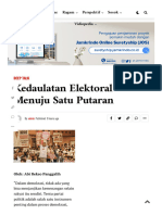 Kedaulatan Elektoral Menuju Satu Putaran - Monday Review