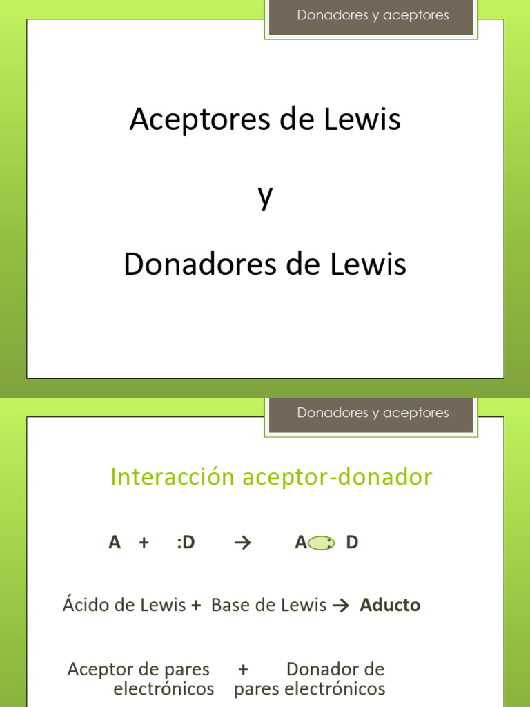 6 donadores y aceptores 2022 | PDF | Ligando | Enlace químico