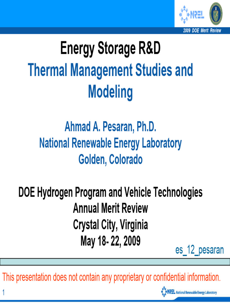 Energy Storage Thermal Management | PDF | Heat | Lithium Ion Battery