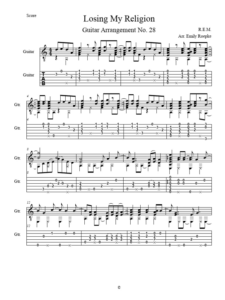 Losing My Religion | PDF | Chansons produites par | Chansons écrites