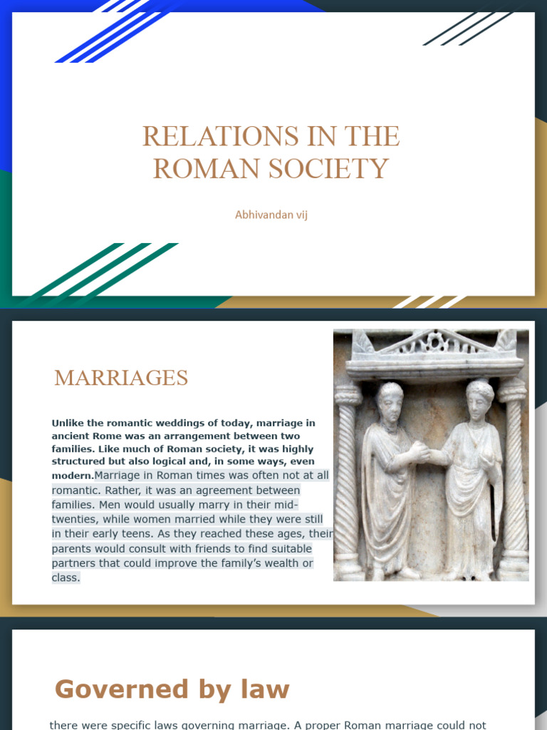 Relations in The Roman Society | PDF