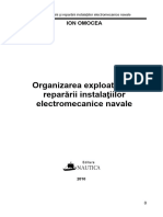 Organizarea Exploatarii Si Repararii Instalatiilor Electromecanice Navale