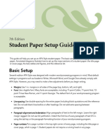 Student Paper Setup Guide