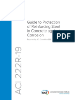 Guide to protection of reinforcing stell in concrete against corrosin 222R-19