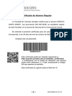 Certificado Alumno Regular