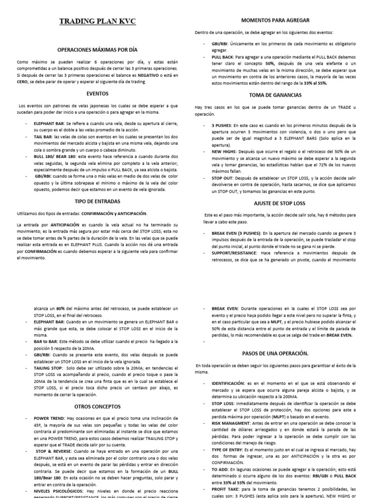 Trading Plan Pdf
