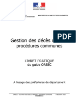 Décès Massifs Procédure Commune