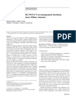 Clinical Impact of FDG PET-CT On Management Decisions For Patients With Primary Biliary Tumours