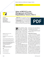 Value of PET CT in Primary HPB Tumours