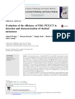 Evaluation of FDG PET in Skeletal Metastases
