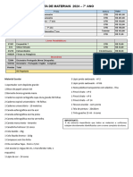 7° ANO - 2024 - Lista de Materiais