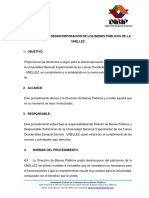 Procedimiento Desincorporación de Los Bienes Públicos de La Unellez