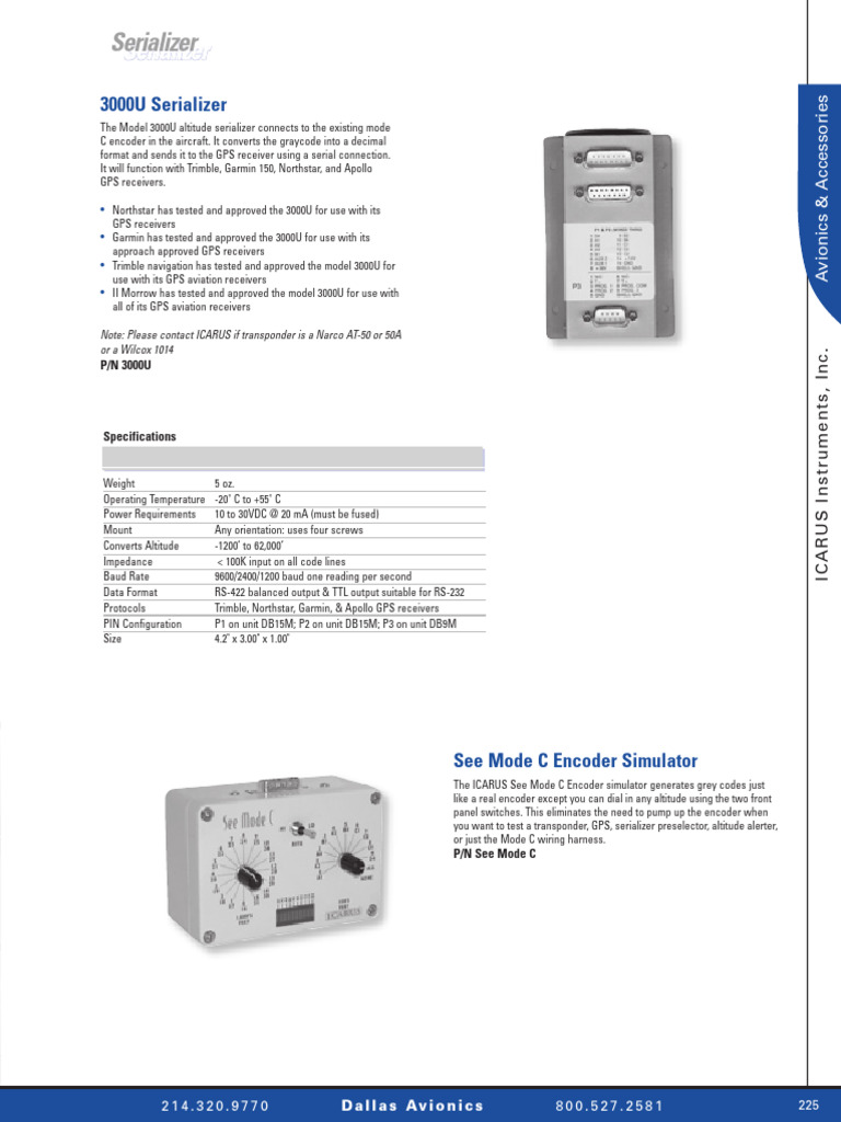 ICARUS Avionics Products Overview | PDF | Measuring Instrument | Equipment