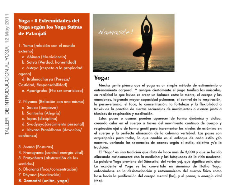 Introducción a los 8 Pasos del Yoga | PDF | Yoga | Āstika