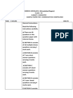 Chemistry Sample Paper Coordination Compound