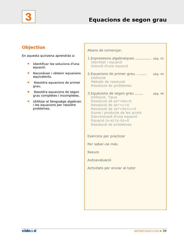 Equacions Segon Grau (Maria) | PDF