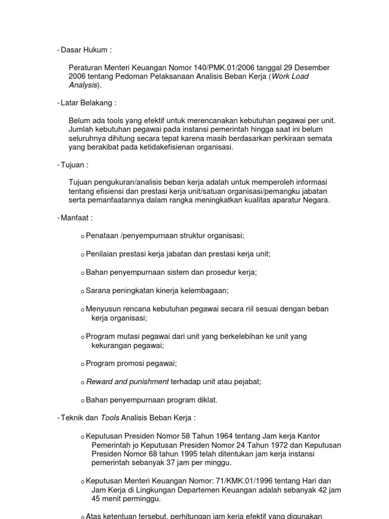 Tesis Analisis Beban Kerja