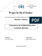 Projet de Fin D'études: Parcours: Finance L'importance de La Digitalisation Dans Le Secteur Bancaire