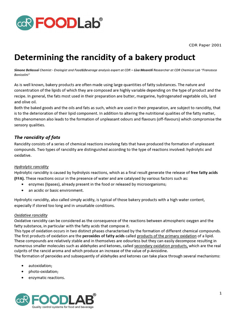 CDR FoodLab-Shelf-lifeBakeryProducts P2001 en | PDF | Cooking, Food & Wine
