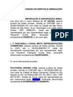 Contrato de Cessão de Direitos e Obrigações