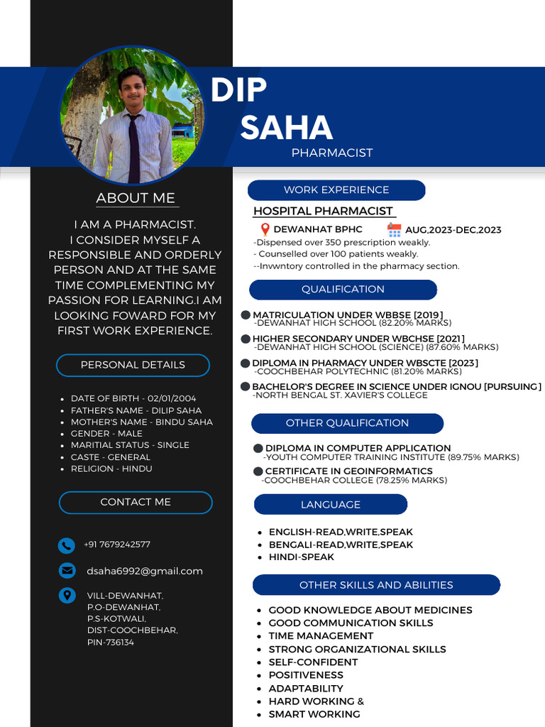 Aspiring Pharmacist's Resume | PDF | Pharmacist | Pharmacy