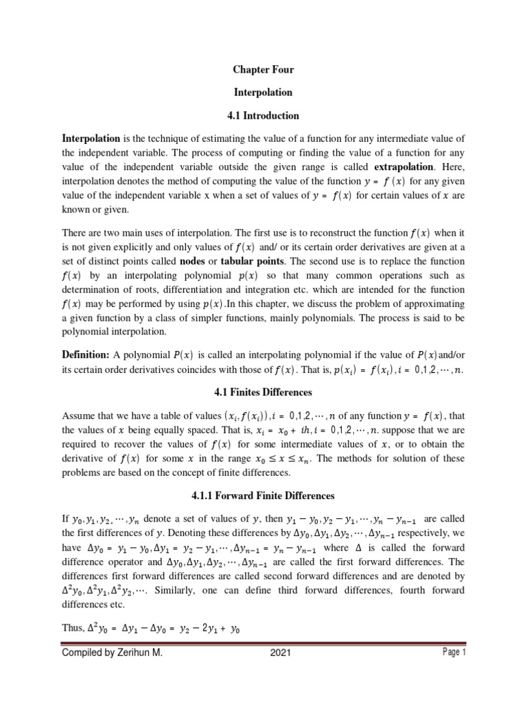 Interpolation Techniques Guide | PDF