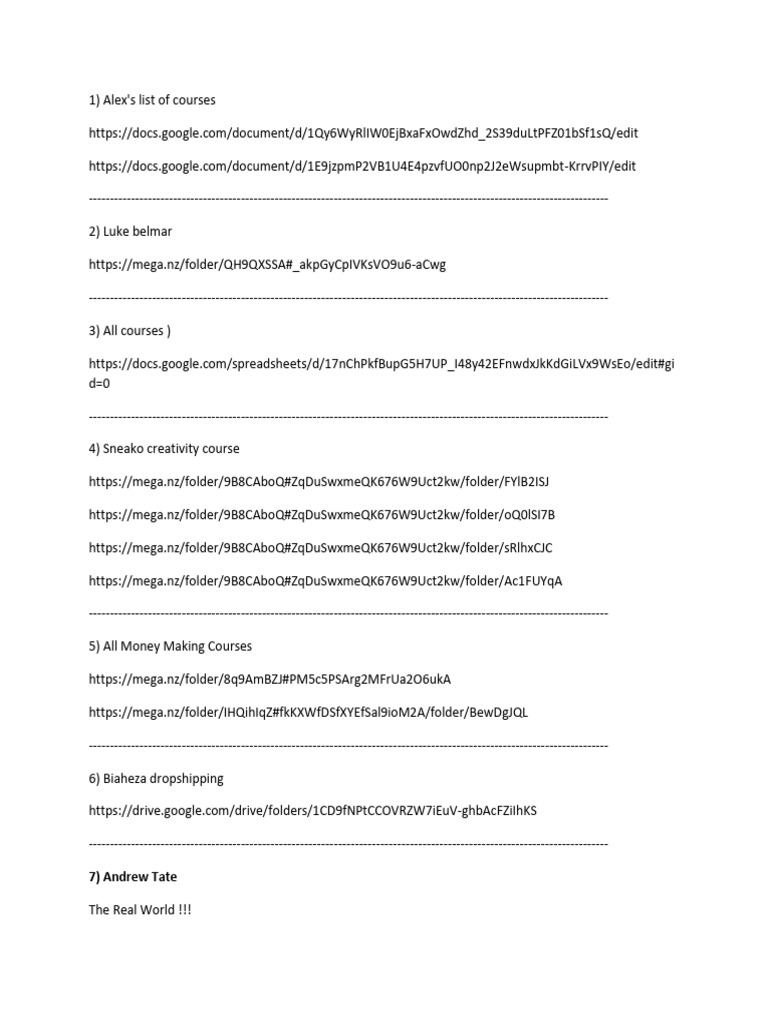 LEAKED COURSES Updated | PDF