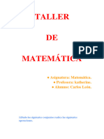 Taller de Matemáticas - Carlos Leon Martinez