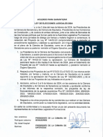 Acuerdo para Garantizar La Ley de Elecciones Judiciales 2024