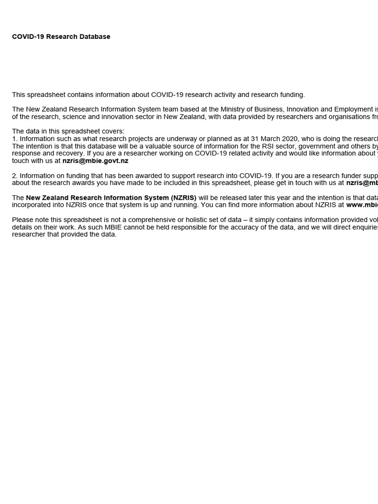 Covid 19 research database pdf