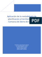 Aplicación de La Metodología de Planificación Al Territorio en La Comarca de Sierra de Cazorla