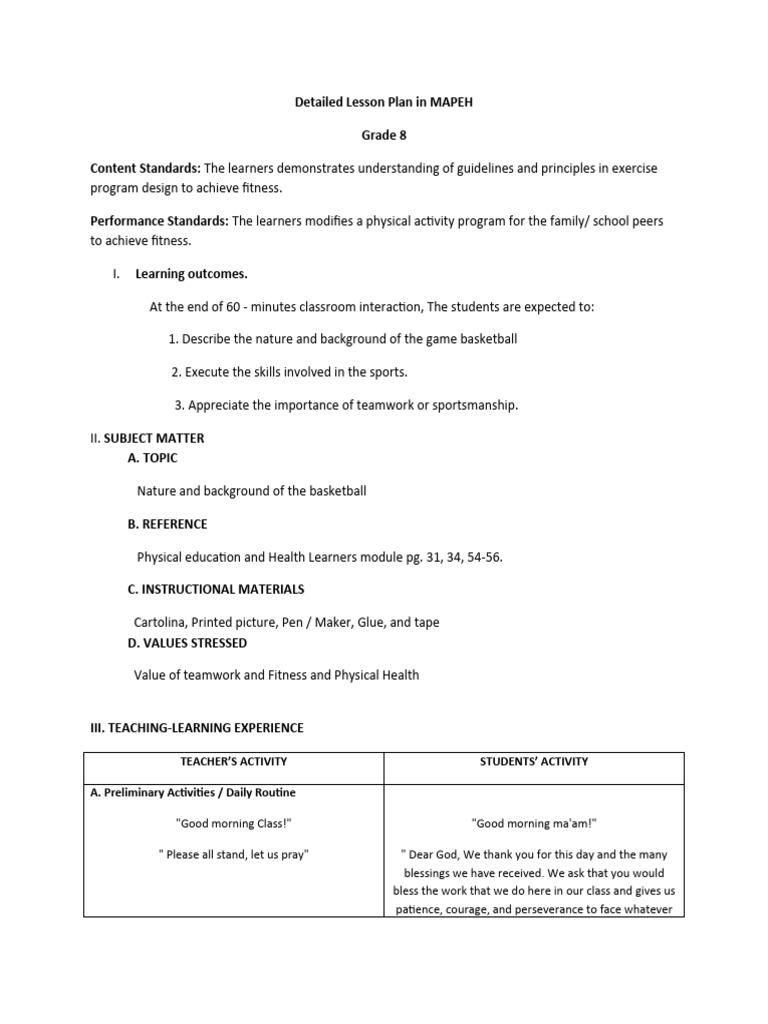 Demo Teaching Detailed Lesson Plan | PDF