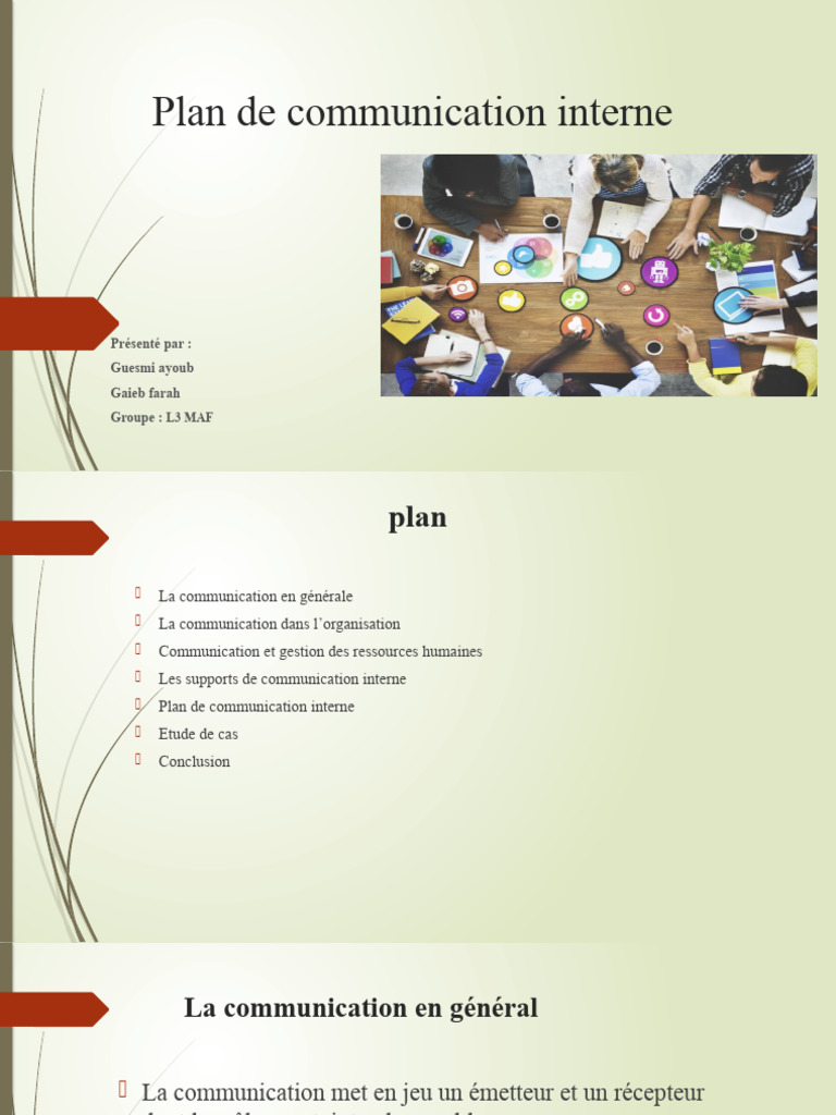 Plan de Communication Interne | PDF