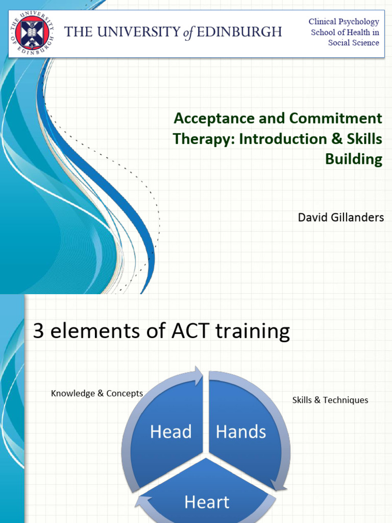 ACT Techniques for Psychological Flexibility | PDF | Psychology ...
