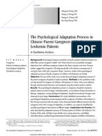 The Psychological Adaptation Process in Chinese Parent Caregivers of Pediatric Leukemia Patients - A Qualitative Analysis