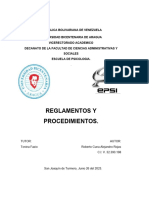 Procedimientos de La Universidad Bicentenaria de Aragua