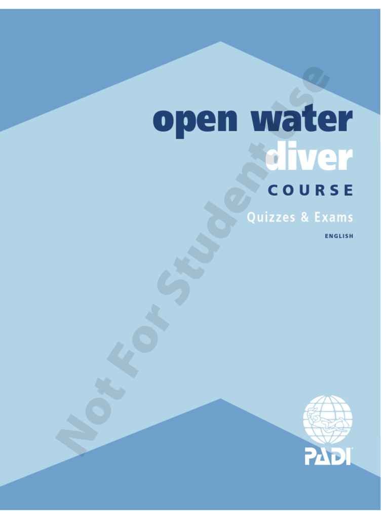 Open Water Diver Quizzes & Exams PDF Scuba Diving Swimming